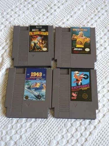 NES Nintendo Games Battle Chess 1943 Battle Of Midway WrestleMania Excitebike