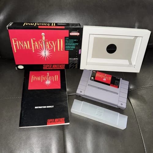 Final Fantasy II 2 - Super Nintendo SNES - Complete In Box CIB - EXCELLENT