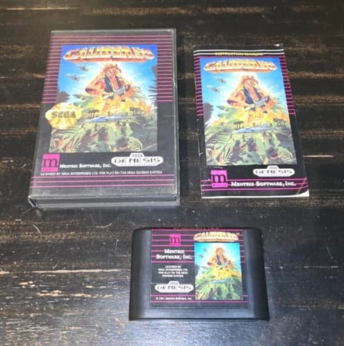 Caliber 50 Sega Genesis Complete CIB Case Manual Cart Tested