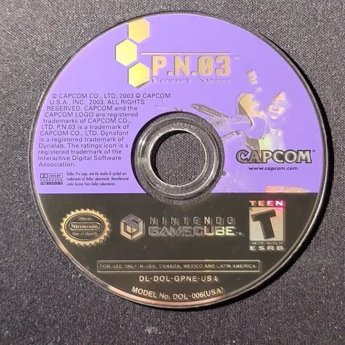 P.N.03: Product Number 03 (Nintendo GameCube, 2003) Disc Only. NTSC-U/C