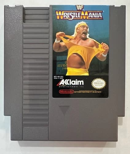 WWF Wrestlemania NES Game Clean Label Loose Tested