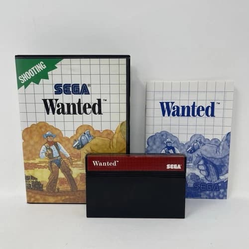 Wanted Sega Master System SMS Authentic CIB w/Manual (Phaser/Gun Game) - Tested