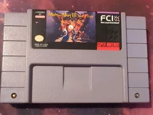 Authentic Might and Magic 3 Isles Of Terra Super Nintendo Cartridge Only