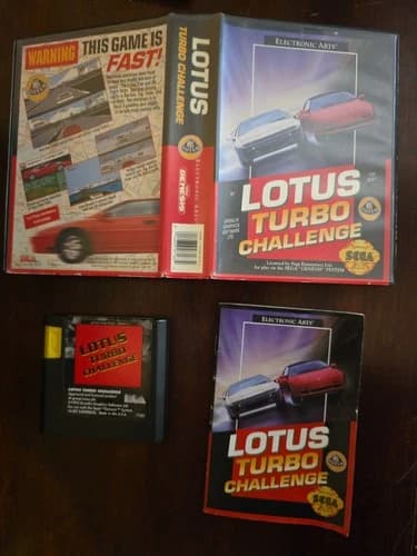 LOTUS TURBO CHALLENGE SEGA GENESIS 1992 CIB
