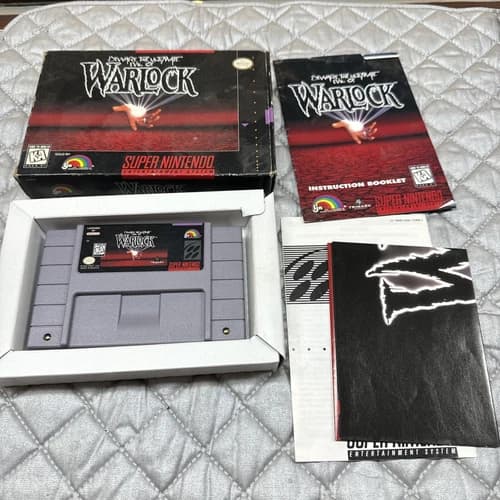 WARLOCK Super Nintendo SNES Video Game Complete CIB 1994