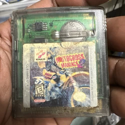 Motocross Maniacs 2 Gameboy Color GBC Authentic Cartridge Only Tested VGC Label