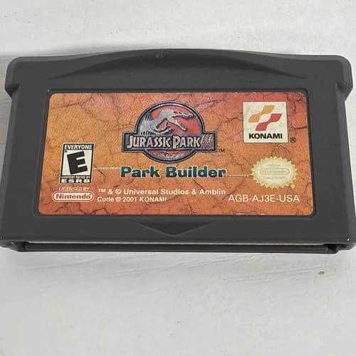 Jurassic Park Park Builder Nintendo Game Boy Advance GBA Cart Only Tested