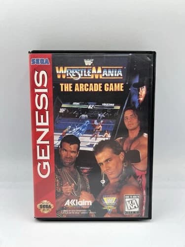 WWF WrestleMania The Arcade Game Sega Genesis Complete CIB