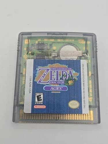 Legend Of Zelda Oracle Of Ages (Game Boy Color) Tested/Works Saves W/ Protector