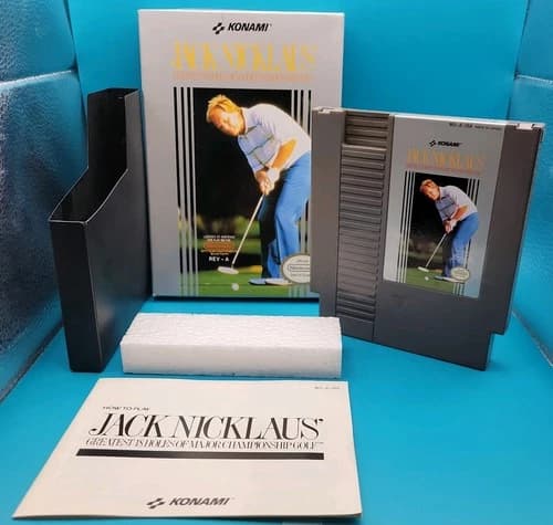 Jack Nicklaus Greatest 18 Holes of Major Championship Golf NES Complete Nintendo