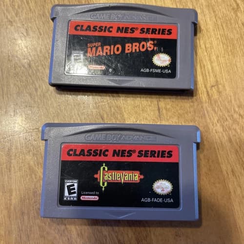Castlevania and Mario Bros Classic NES Series GBA Nintendo Gameboy Advance