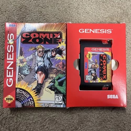 Comix Zone Sega Genesis - Bonus CD Cardboard Box Edition - No CD/Manual