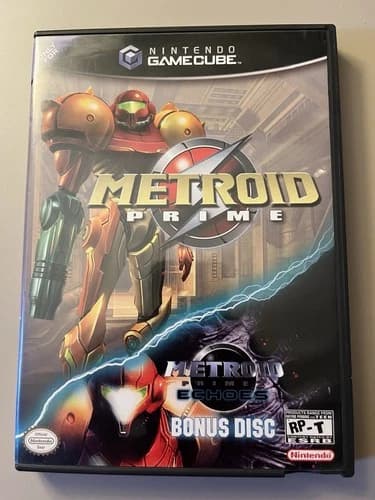 Metroid Prime Nintendo GameCube Complete CIB with Echoes Bonus Disc