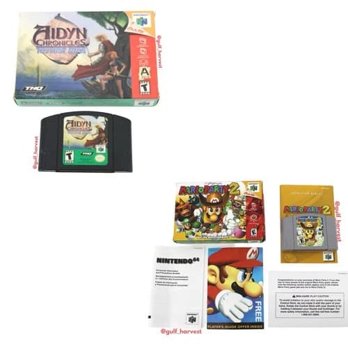 Mario Party 2 Complete (Nintendo 64 N64) And Aidyn Chronicles Boxed N64