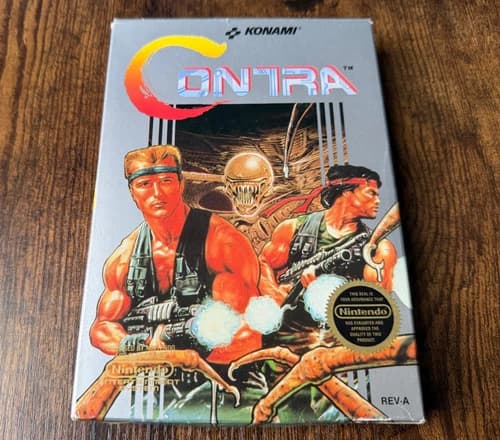 original Contra complete in box nintendo nes game