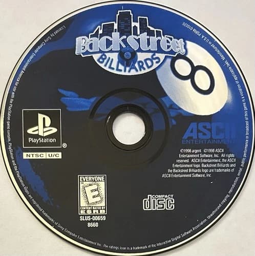 Backstreet Billiards (Sony PlayStation 1, PS1) DISC ONLY | NO TRACKING | M1172
