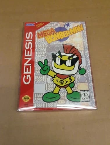 Sega GENESIS Game MEGA BOMBERMAN Complete CIB Box Manual Authentic Rare