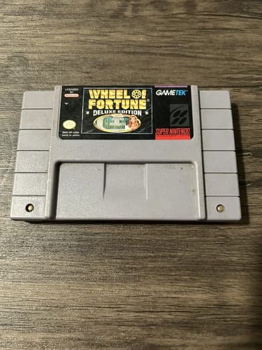 Super Nintendo SNES Video Game Wheel of Fortune Deluxe Cartridge Only, SN-78