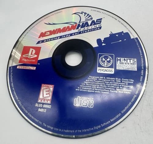 --DISC ONLY-- TESTED Newman Haas Racing (Playstation 1, PS1) NO TRACKING