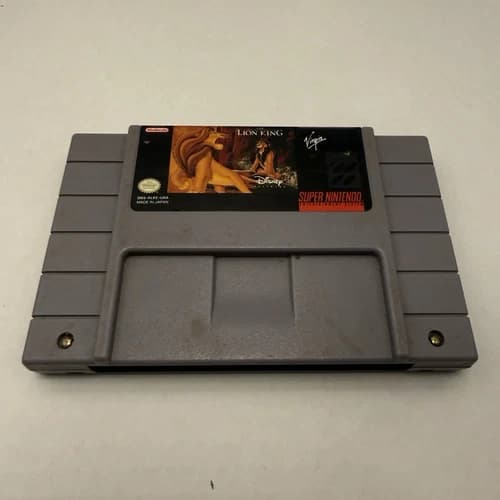 Nintendo The Lion King SNES Game Cartridge NTSC-U/C (US/Canada) 1994 Tested.