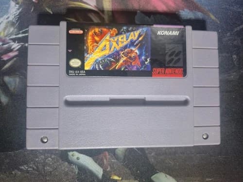 Axelay (Super Nintendo SNES, 1992). Authentic Game Only.