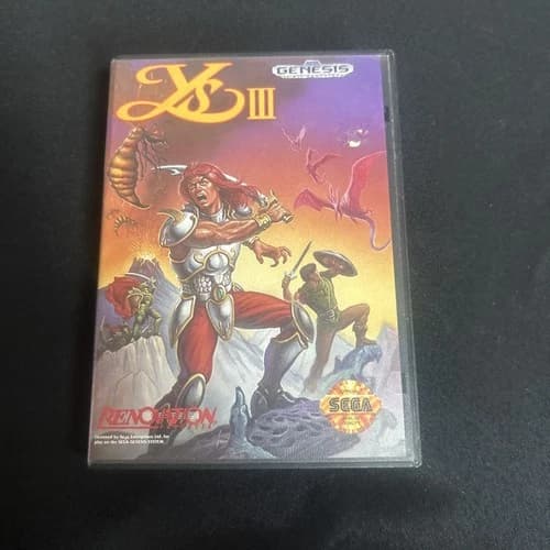 Ys III: Wanderers from Ys (Sega Genesis) CIB