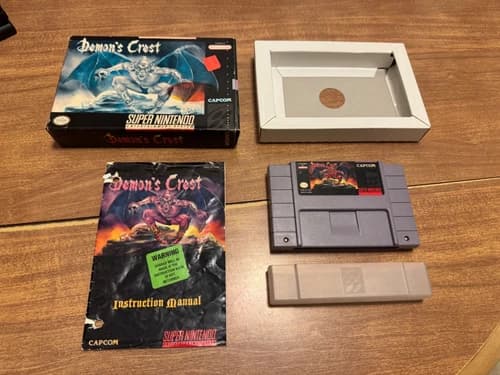 Demon’s Crest Super NES Nintendo SNES RARE authentic CIB complete video game DC