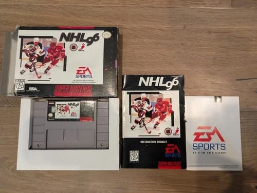 NHL 96 CIB COMPLETE SNES - PRISTINE CONDITION