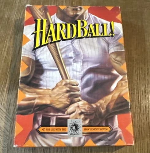 HardBall (Sega Genesis 1991) - Tested/Working - Complete In Box With Manual