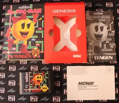 Ms. Pac-Man (Sega Genesis, 1991) CIB Complete Tested Working PAPER BOX
