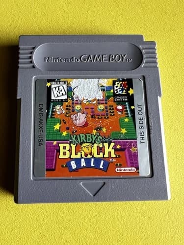 Kirby's Block Ball (Nintendo Game Boy) Cartridge Authentic Tested Saves