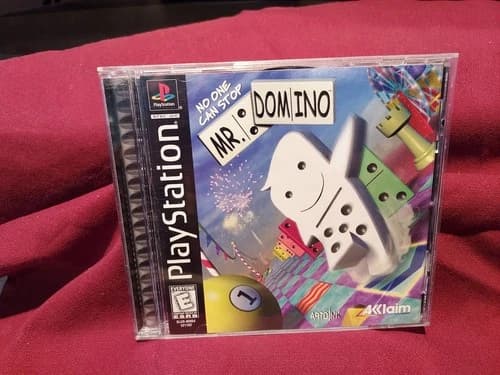 No One Can Stop Mr. Domino PS1 Complete with Manual and Registration Card Exc.