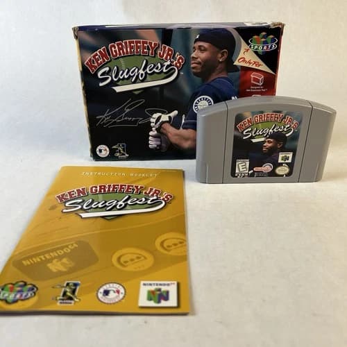 Ken Griffey Jr.'s Slugfest (Nintendo 64 N64, 1999) CIB w/ Protector