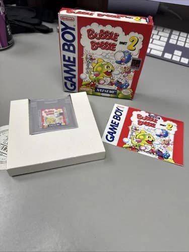 Bubble Bobble Part 2 Nintendo Gameboy TAITO CIB Complete Box Manual Insert