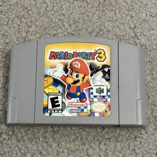 Nintendo Mario Party 3 N64 Cartridge E Multiplayer Authentic and Tested