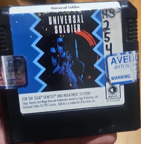 Accolade Universal Soldier Sega Genesis Video Game Cartridge 1992