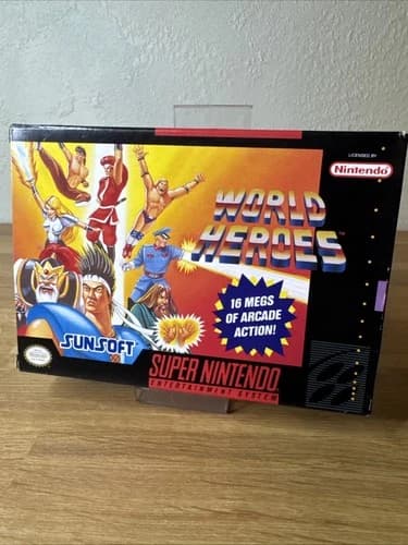 World Heroes Super Nintendo Entertainment System SNES CIB | Box Manual Cart