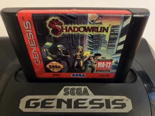 *FULLY PICTURED* Shadowrun (Sega Genesis, 1994) *Authentic, Tested, See Pics*