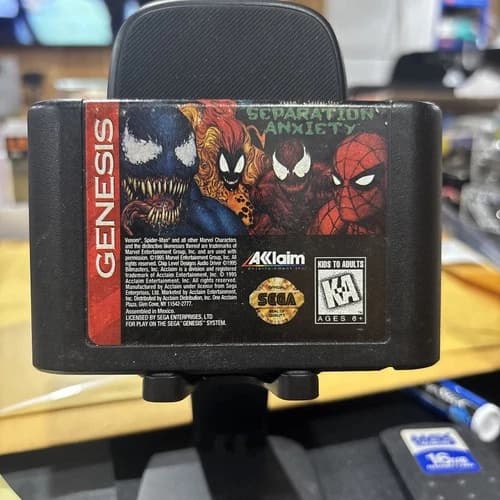 Separation Anxiety For The Sega Genesis Cartridge Only Spider-Man Venom Tested