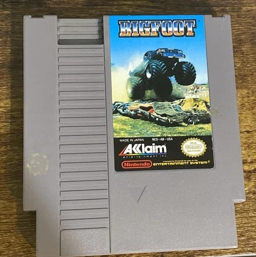 Bigfoot NES Nintendo 1989 Monster Truck Racing Game Authentic Tested Cart Only