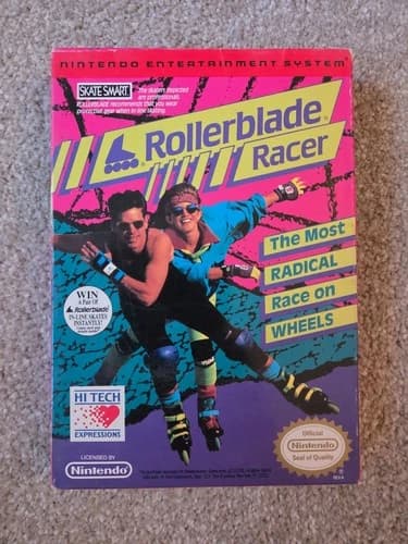 Rare VTG Rollerblade Racer for Nintendo NES - Complete CIB - Box Excellent Shape