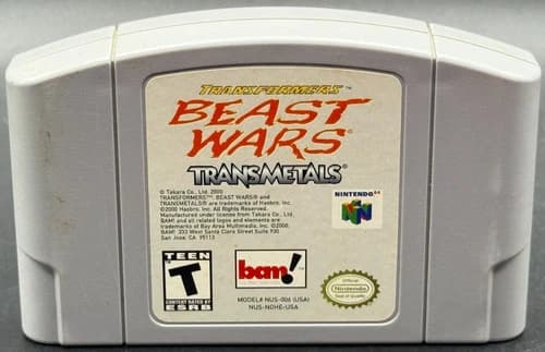 Transformers Beast Wars Transmetals Nintendo 64 N64 Game Only Authentic