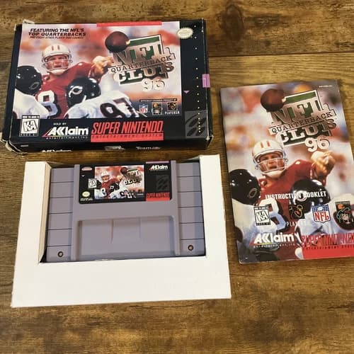 NFL Quarterback Club 96 SNES 1995 COMPLETE CIB Tested