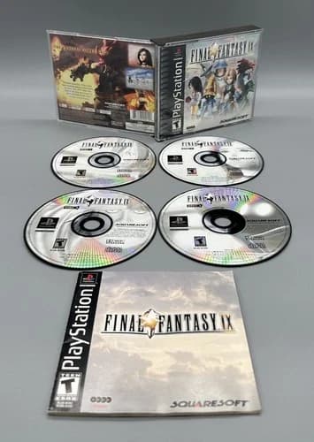 Final Fantasy 9 IX - PlayStation 1 PS1 - CIB Complete - Black Label