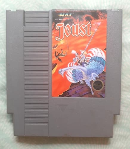 JOUST for Nintendo NES - GORGEOUS label - Tested & works great!