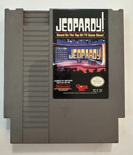 Jeopardy NES Game Clean Label Loose Tested
