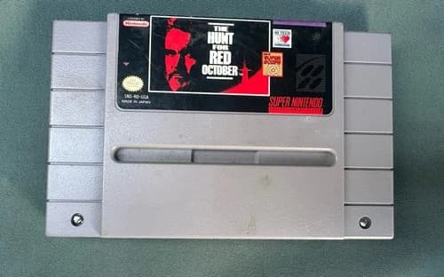 The Hunt for Red October SNES Cartridge Super Nintendo Working!