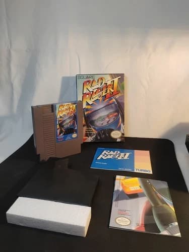 🔥1989 Nintendo NES Rad Racer II 2 Game CIB Complete in Box great condition