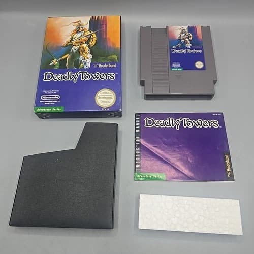Deadly Towers (Nintendo Entertainment System NES) Complete With Manual CIB