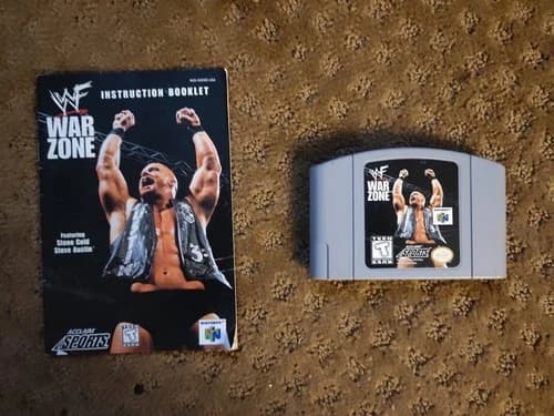 WWF War Zone N64 Tested w/ Instructions used 1997